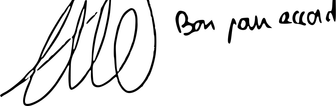 Bon pour accord — signature